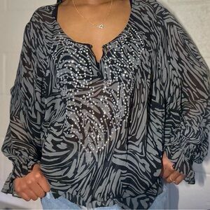 mesh blouse, 3xl